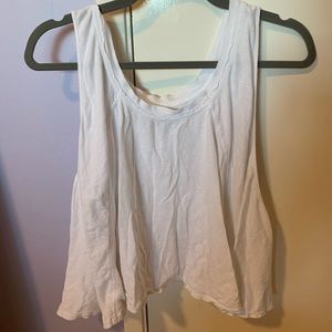 FREE PEOPLE Beach Flowy White Tank Top Size XS
